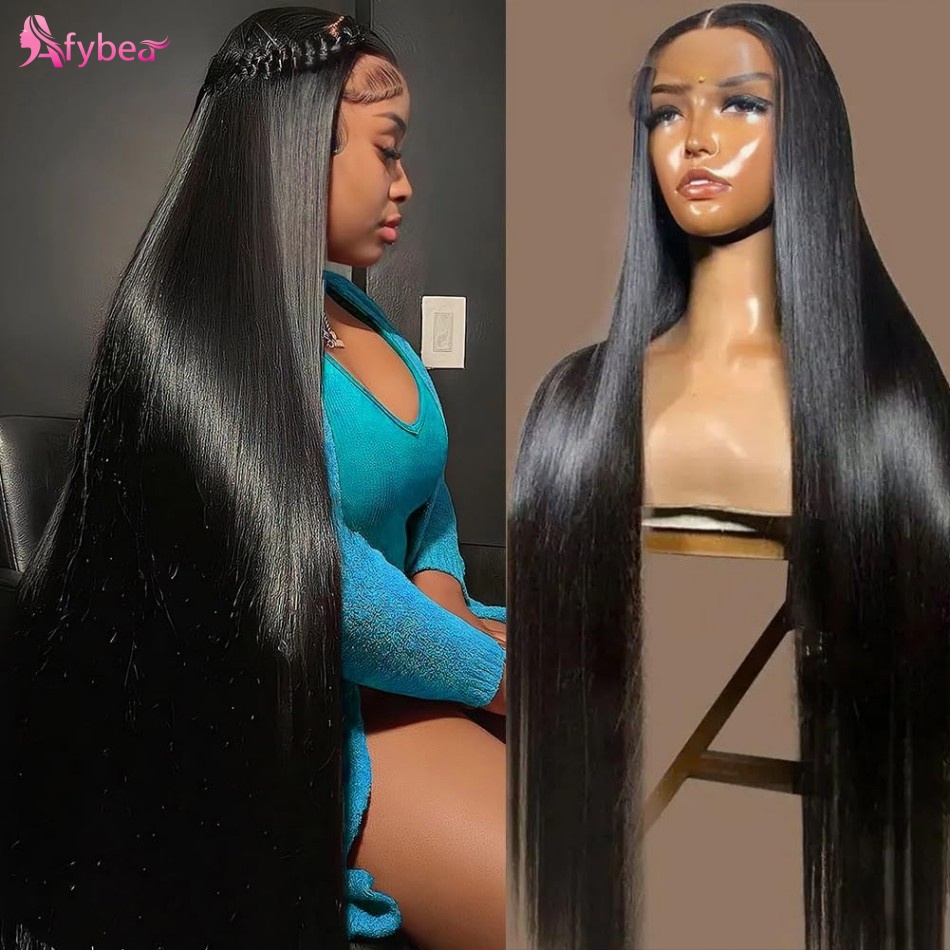 Hd Lace Frontal Wig Human Hair Pre Plucked - Perruques de cheveux humains lisses de