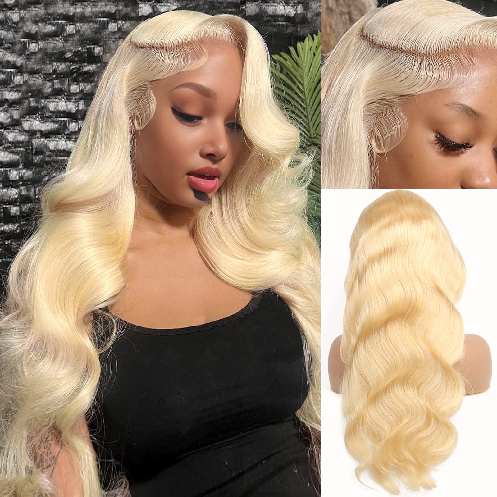 613 Blonde Body Wave Lace Front Wig - Perruque Lace Front 13x6 en cheveux