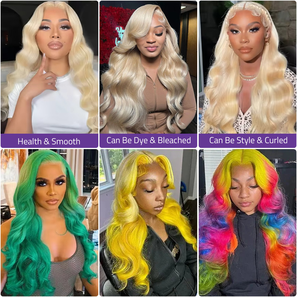 Perruque blonde 613, 13x4, ave - 613 Blonde Body Wave Lace Front Wig avis et prix