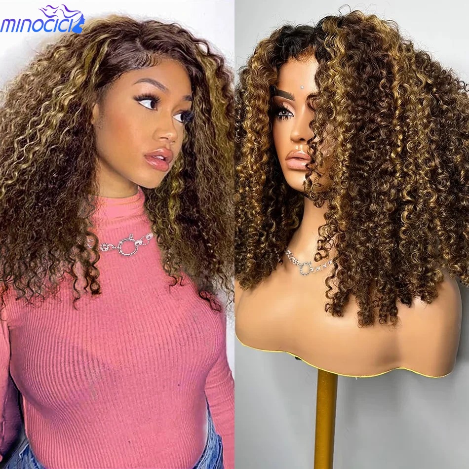 Perruque courte bouclée P4/27, - Glueless Wear And Go Human Hair Wig avis et prix