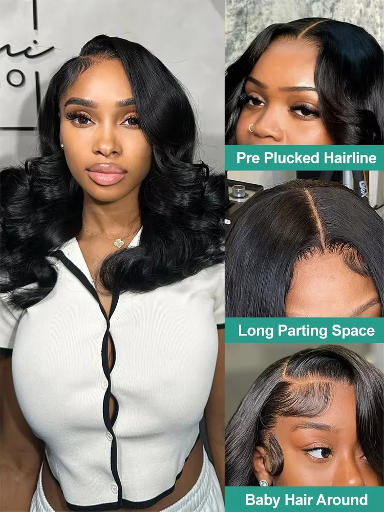Perruque Bob Body Wave en Chev - Glueless Wear And Go Human Hair Wig avis et prix