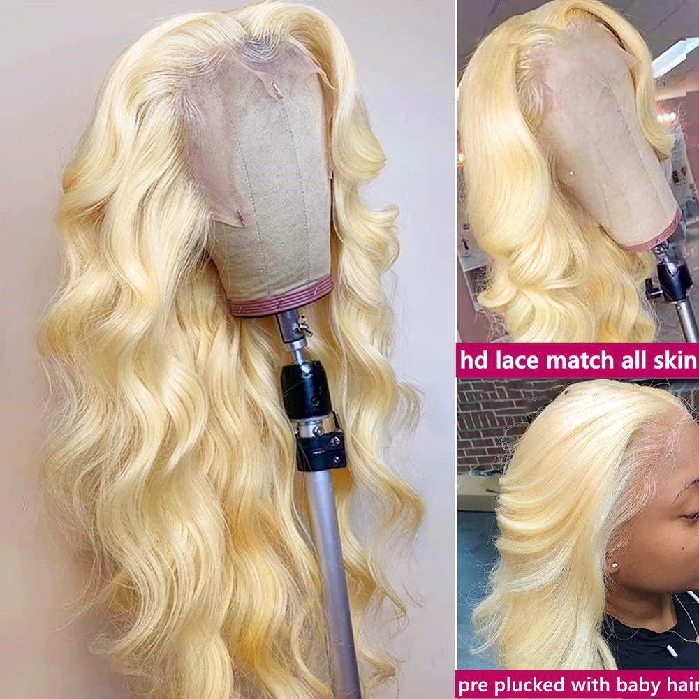 Perruque Lace Frontale 13x6 en - 613 Blonde Body Wave Lace Front Wig avis et prix
