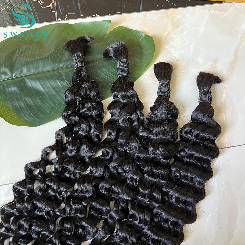 Cheveux humains 100% naturels  - Water Wave Bulk Human Hair For Braiding avis et prix
